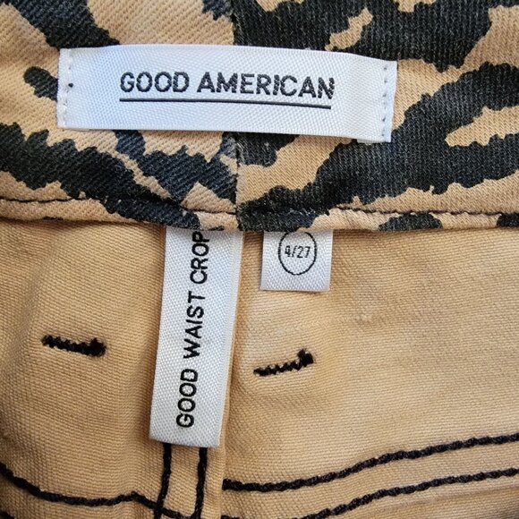NEW Good American Good Waist Skinny Jeans Womens 4 Leopard Print Chic Modern - Picture 4 of 8